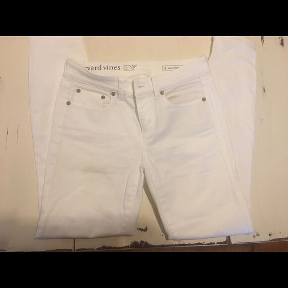 Vineyard Vines size 2 white skinny ankle jeans - Picture 1 of 6